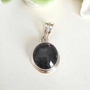 VINTAGE Amethyst Sterling Silver Pendant